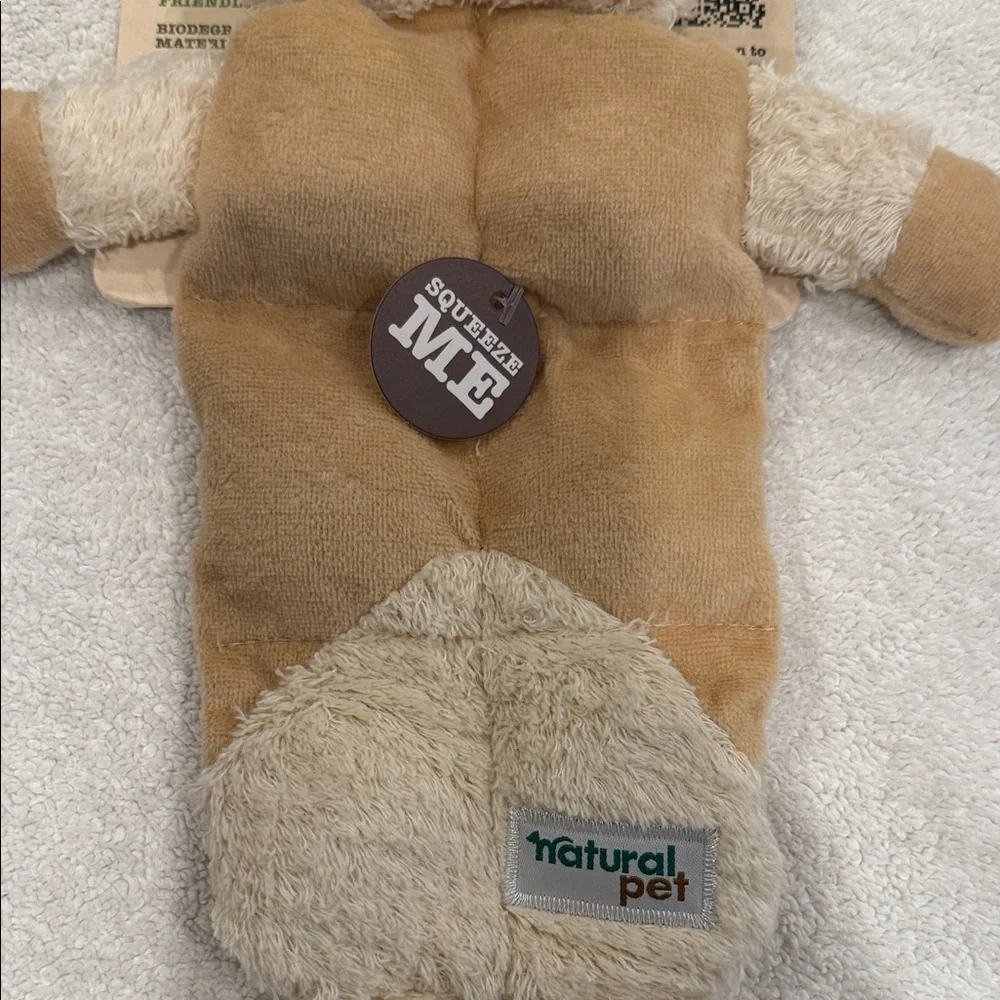 Natural Pet Dog Toy Plush Pig 5 oz bag of all-natural dog treats baked in USA